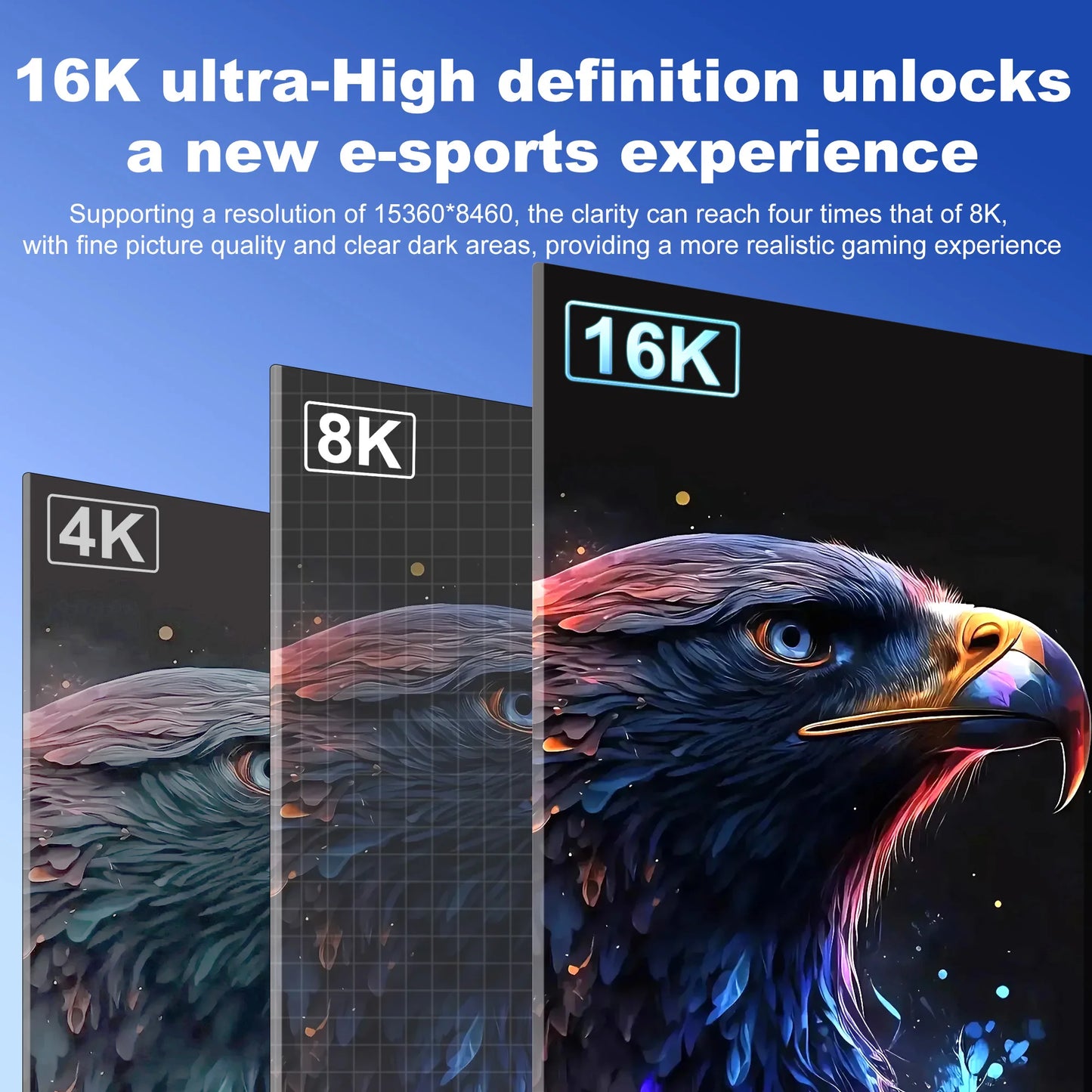 16K HDMI 2.2 Cable 96Gbps Supports 8K@120Hz 4K@240Hz 2K@360H HDR Earc Compatible with Roku TV HDTV PS5