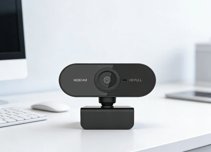 USB Webcam with Microphone, Plug and Play Computer Camera for Video Calling, Zoom, Teams, Streaming, Compatible with PC and Mac