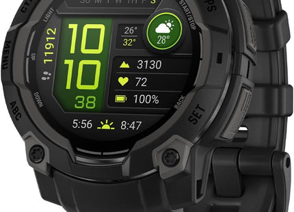 Garmin Instinct® 3 45Mm, AMOLED Display, Rugged Outdoor GPS Smartwatch, Metal-Reinforced Bezel, Built-In Flashlight, up to 18 Days of Battery Life, Black