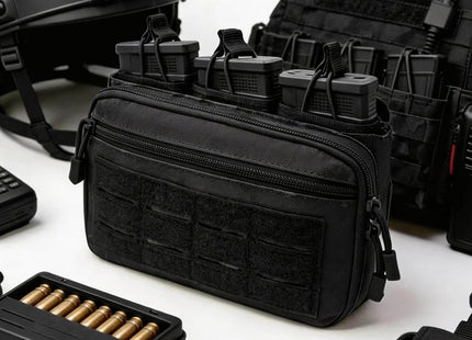 Tactical Mag Admin Pouch Molle Mag Pouch, Open Top Single/Double/Triple Magazine Pouch Holder Carrier for M4 M16 AK AR Glock M1911 92F 9Mm Molle Utility Tool Pouch Medical EMT Organizer