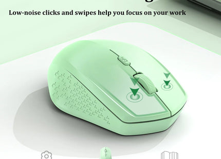 Bluetooth 5.2 Mouse 2.4G Wireless Mouse Dual-Mode Silent Mouse Rechargeable Gaming Mouse 1600DPI for Laptop Computer Win Mac OS