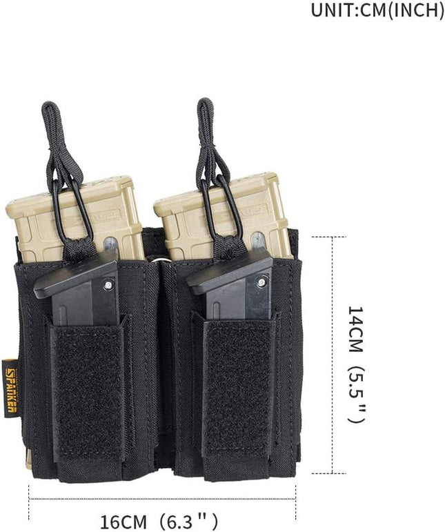EXCELLENT ELITE SPANKER Open-Top Single/Double/Triple Molle Mag Pouch for M4 M14 M16 AK AR Elastic Rifle Magazines for Pistol Mag Pouch