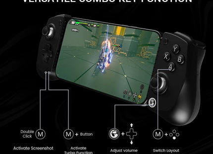 Gamesir X5 Lite Mobile Gaming Controller for Android & Iphone 15/16 Series (USB-C), Hall Effect Joystick, Lightweight Ergonomic Phone Controller- Play Genshin Impact & Zenless Zone Zero