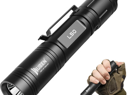 WUBEN L50 Rechargeable Flashlights 1200 High Lumens, LED Tactical Flashlight Super Bright, IP68 Waterproof Flash Light with 5 Modes, Lampe De Poche for Outdoor, Emergency, Camping, Hiking, Home