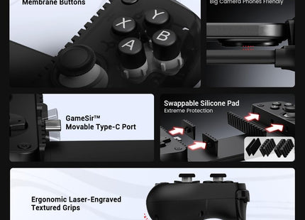 Gamesir X5 Lite Mobile Gaming Controller for Android & Iphone 15/16 Series (USB-C), Hall Effect Joystick, Lightweight Ergonomic Phone Controller- Play Genshin Impact & Zenless Zone Zero