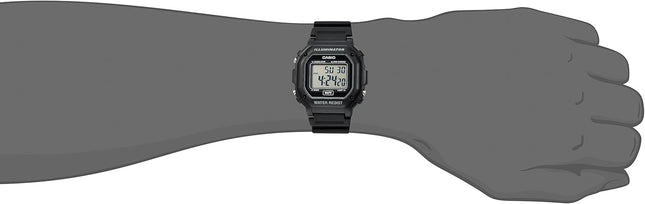 Casio Men'S F108WH Illuminator Collection Black Resin Strap Digital Watch