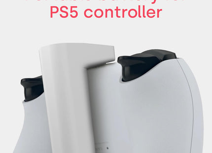 Remotto5 - Wireless Charger for PS5 Controller, Portable Battery for Dualsense, Play While Charging, +12 Hours of Battery Life, PS5 Accessory
