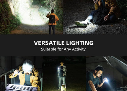 WUBEN L50 Rechargeable Flashlights 1200 High Lumens, LED Tactical Flashlight Super Bright, IP68 Waterproof Flash Light with 5 Modes, Lampe De Poche for Outdoor, Emergency, Camping, Hiking, Home