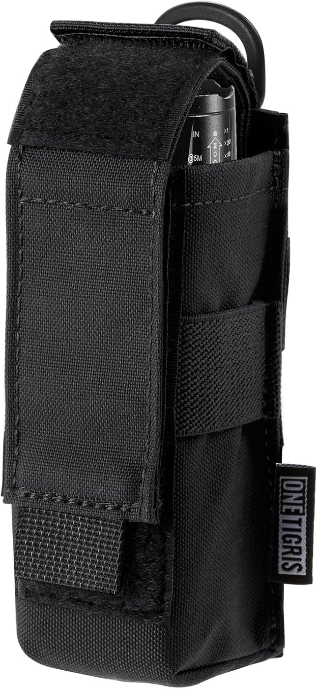 Onetigris Flashlight Holster Flashlight Holder Molle Flashlight Holster Tactical Flashlight Pouch Holder for Belt 1000D Cordura Nylon