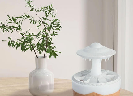 UFO Cloud Rain Drop Humidifier – Noiseless Ultrasonic Aromatherapy Diffuser with Remote Control, Cool Mist Air Purifier for Home, Office & Bedroom – 200Ml+ Capacity