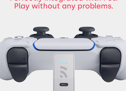 Remotto5 - Wireless Charger for PS5 Controller, Portable Battery for Dualsense, Play While Charging, +12 Hours of Battery Life, PS5 Accessory