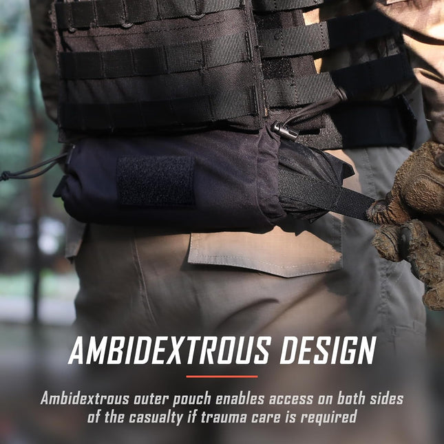 WYNEX Tactical First Aid Drop Dump Pouch, Medical Trauma Roll up Drop Pouch EMT IFAK Sub Abdominal Carrying Bag with Hook-N-Loop