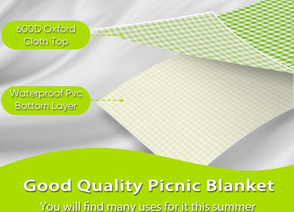 Picnic Blanket Waterproof, 79"X79" Extra Large Outdoor Picnic Blanket, Beach Blanket Sandproof Foldable for Travel Park Music Festival Picnic Mats