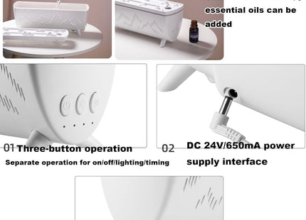 Flame Fire Diffuser Humidifier, 3 Colors Changing Oil Diffuser,Flame 2 Mist Modes, Ultra-Quiet Aroma Essential Oils Aromatherapy Diffusers for Bedroom, Office