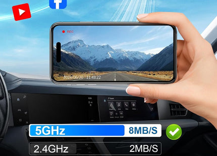 Galphi 4K Dash Cam Front, Built-In 5G Wifi, 32GB Card Included, Dash Camera for Cars, Mini Dashcam for Cars with Loop Recording, G-Sensor, 24 Hours Parking Monitor, APP, Support 256GB Max