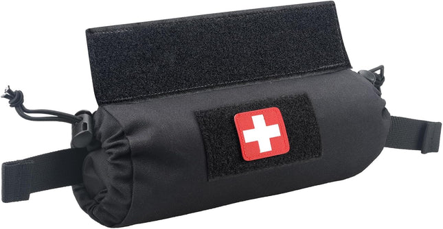 WYNEX Tactical First Aid Drop Dump Pouch, Medical Trauma Roll up Drop Pouch EMT IFAK Sub Abdominal Carrying Bag with Hook-N-Loop