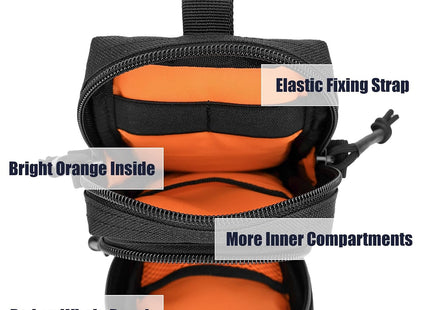 MOZETO Molle Pouches, Universal Tactical Pouche with Mobile Phone Holster, Compact 1000D Utility EDC Tool Bag Gadget Organizer