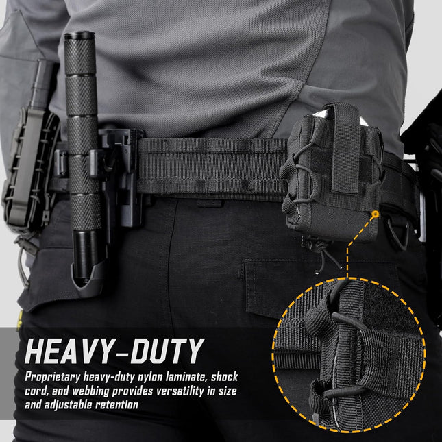 LIVANS Molle Handcuff Holster, Handcuff Pouch for Duty Belt, Handcuff Case Fit Asp Handcuff/Hinged Handcuff/Chain Handcuff/Folding Rigid Handcuff. Law Enforcement Cuff Holder