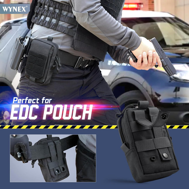 WYNEX Tactical EDC Pouch, Molle Utility Pouches Gadget Organizer Phone Holder Waist Pack IFAK Bag Smartphone Pouch Tool Holster Pocket Gadget Waist Pack Canada Patch Included