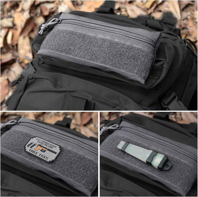 WYNEX Tactical Tool Zipper Pouch, Bag Insert EDC Organizer Utility Admin Storage Pocket Accessories Snack Pouch with Hook Backing for MK3 MK4 Chest Rig