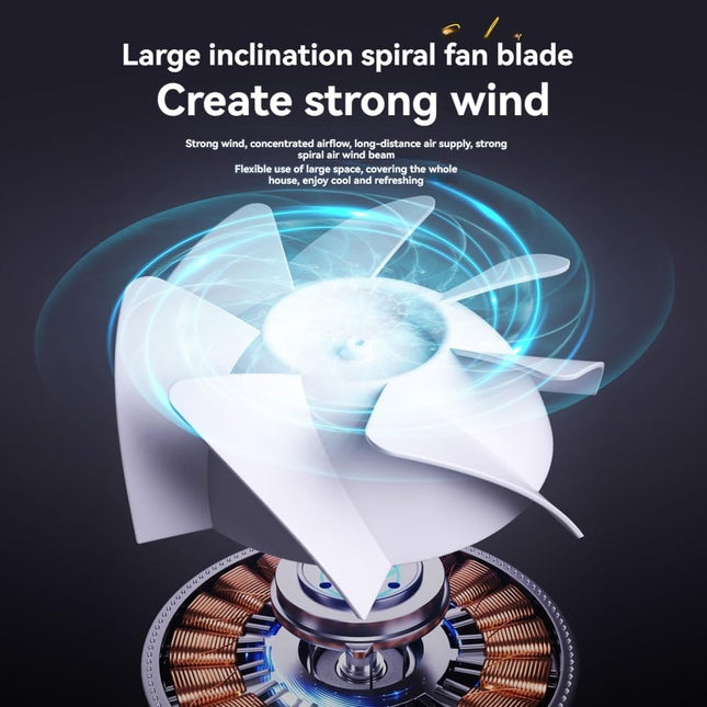 Desk Fan, USB Rechargeable Quiet Desktop Fan with 5400Mah Battery & LED Display, Adjustable Speed Control, 90° Tilt Head Hangable Table Fan for Office, Bedroom, Dorm, Kitchen (Deep Sky Grey)