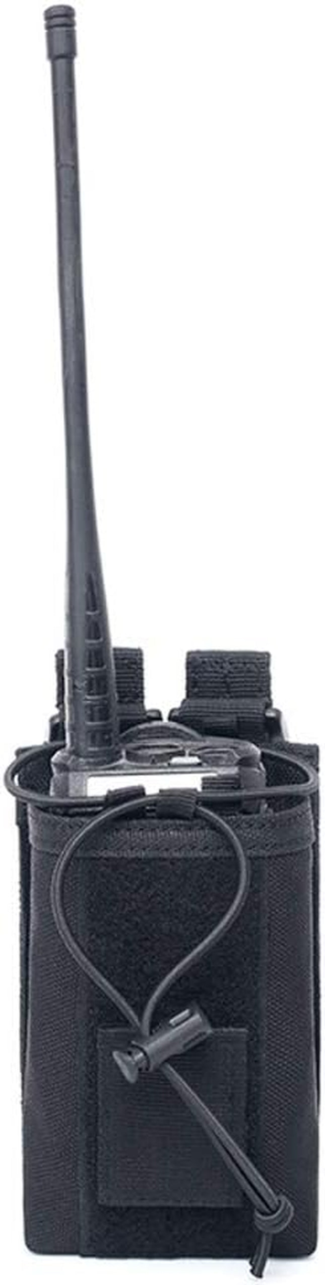 Tactical Military Molle Radio Pouch Holder Case for Walkie Talkies (Black)