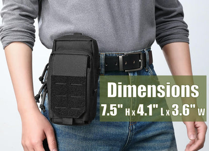 MOZETO Molle Pouches, Universal Tactical Pouche with Mobile Phone Holster, Compact 1000D Utility EDC Tool Bag Gadget Organizer