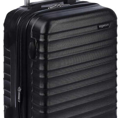 Amazon Basics 21-Inch Hardside Carry-On Luggage, Hardshell Suitcase with Wheels, Expandable for up to 25% More Space, with Scratch-Resistant Surface, Four Multi-Directional Wheels, Black