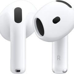 Apple Airpods 4 Wireless Earbuds, Bluetooth Headphones, Personalized Spatial Audio, Sweat- and Water-Resistant, USB-C Charging Case, H2 Chip, up to 30 Hours of Battery Life