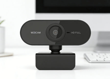 USB Webcam with Microphone, Plug and Play Computer Camera for Video Calling, Zoom, Teams, Streaming, Compatible with PC and Mac