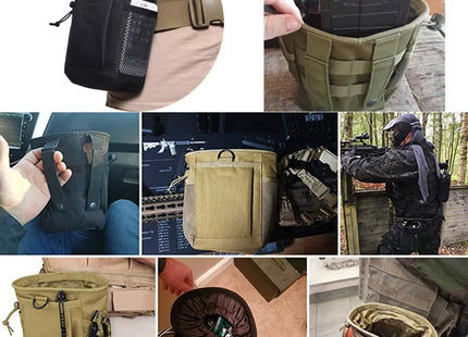 Tactical Molle Dump Drop Pouch Magazine Pouch Pocket Drawstring Recovery Bag Hunting Accessories Utility Waist Pack