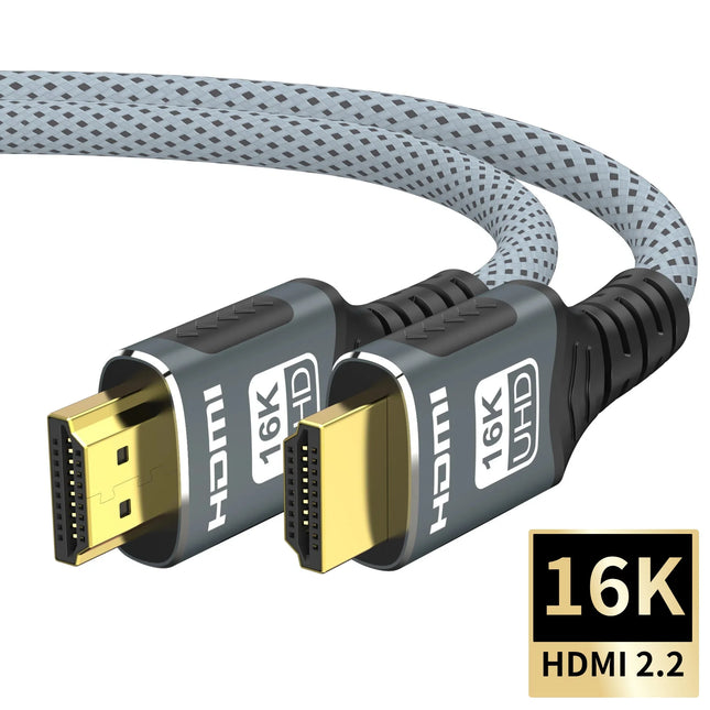 16K HDMI 2.2 Cable 96Gbps Supports 8K@120Hz 4K@240Hz 2K@360H HDR Earc Compatible with Roku TV HDTV PS5