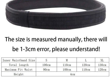 Tactical Hook Inner Belt Premium Nylon Rigid Unbuckled Belt Adjustabl Belt Hunting Acessories