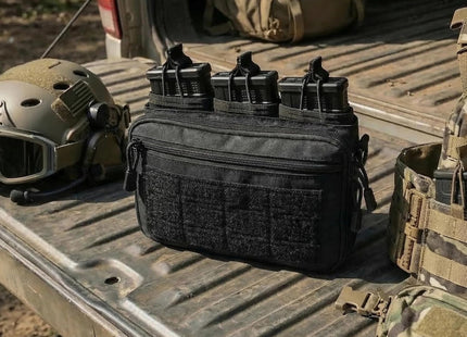 Tactical Mag Admin Pouch Molle Mag Pouch, Open Top Single/Double/Triple Magazine Pouch Holder Carrier for M4 M16 AK AR Glock M1911 92F 9Mm Molle Utility Tool Pouch Medical EMT Organizer