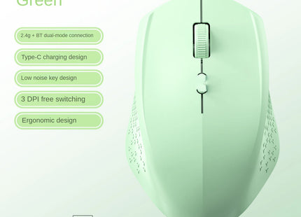 Bluetooth 5.2 Mouse 2.4G Wireless Mouse Dual-Mode Silent Mouse Rechargeable Gaming Mouse 1600DPI for Laptop Computer Win Mac OS
