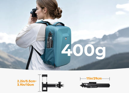 K&F CONCEPT 71" Tripod Compatible with Iphone/Pocket 4/3/Insta360 Luna Ultra, Auto Open Phone Tripod with 4 Legs & Stabilizing Handle, 360° Rotation Selfie Stick with Wireless Remote Control
