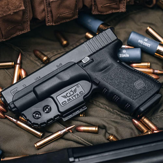Inside Waistband Holster for Glock17 Glock19 Glock26,Iwb Holster Fits All Gen3,Gen4 and Gen5 Glock Models Chambered in 9Mm & above like G17,19,22,23,31,32 Left Right Hand Ambidextrousf